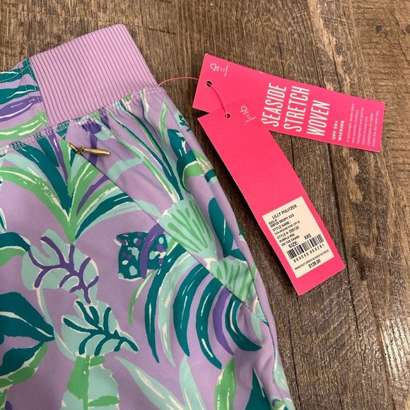 Lilly Pulitzer purple and green run around pants on the chase size xxs - Picture 3 of 5
